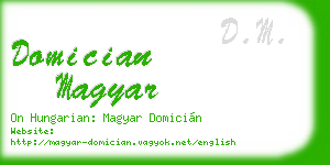 domician magyar business card